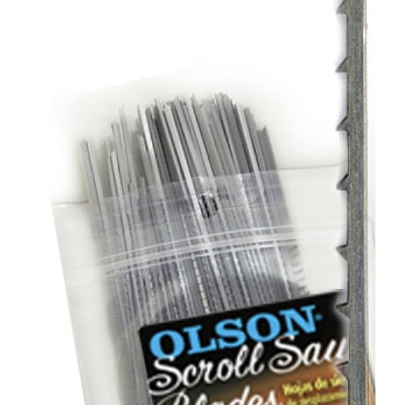 Olson Saw PG497GR PGT Precision Ground Scroll Saw Blade, TPI-10.5,8 Reverse, Double Reverse Tooth, #7DRG, 5in, Plain End, Pack of 144
