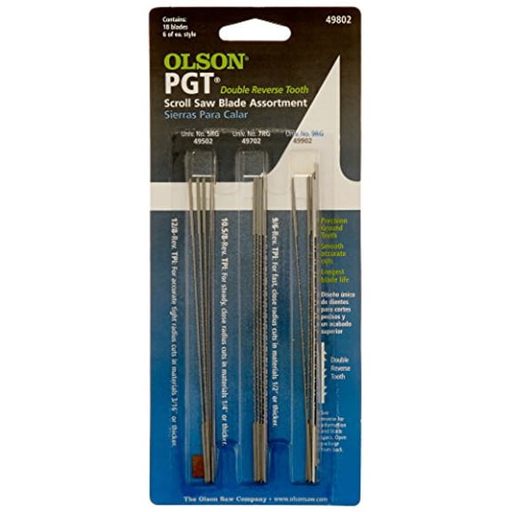 OLSON SAW PG49802 Precision Ground Scroll Saw Blade