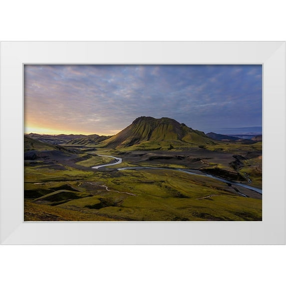 Olsson, Ronny 32x22 White Modern Wood Framed Museum Art Print Titled - Iceland Highlands