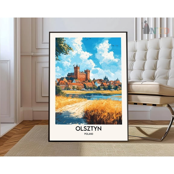 Olsztyn Poland Poster, Unframed Canvas 12x16in
