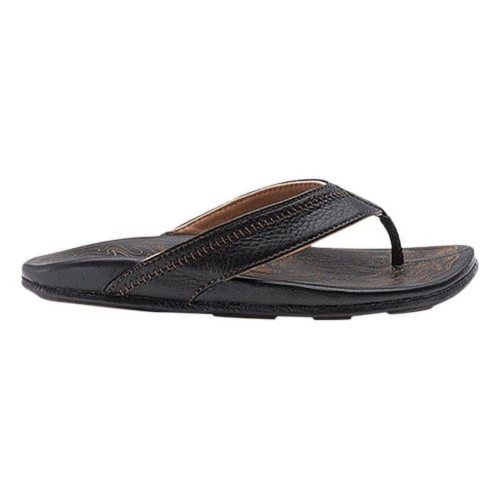 OLUKAI Hiapo Men's Beach Sandals, Full-Grain Leather