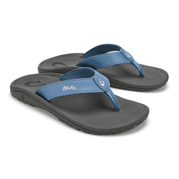 OluKai Men's ‘Ohana Sandals 10110 Blue Fog Rock