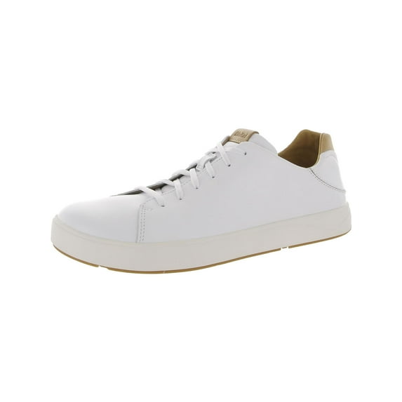 OluKai Mens Leather Lace-Up Fashion Sneakers