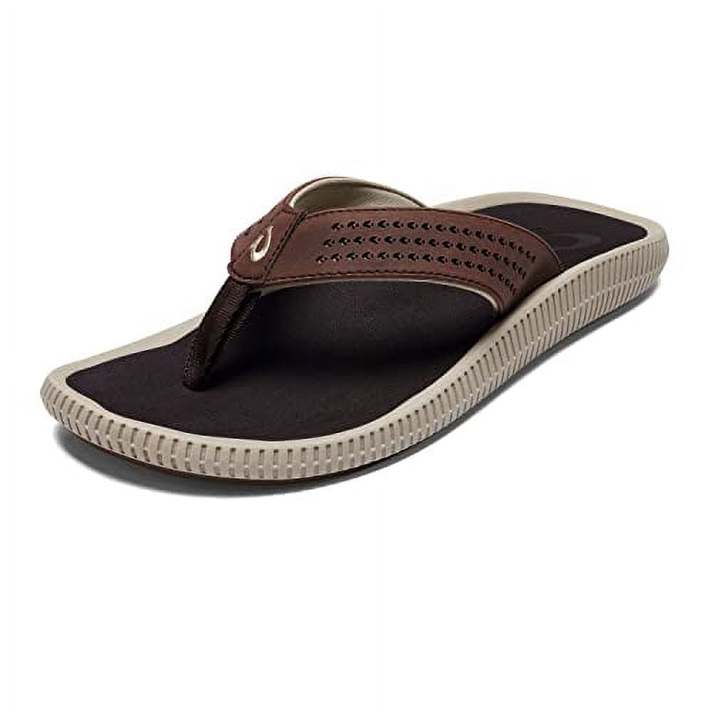 OluKai Ohana Men's Beach Sandals, Quick-Dry Flip-Flop Slides, Water  Resistant & Lightweight, Compression Molded Footbed & Ultra-Soft Comfort  Fit, Vintage Blue/Black, 14 