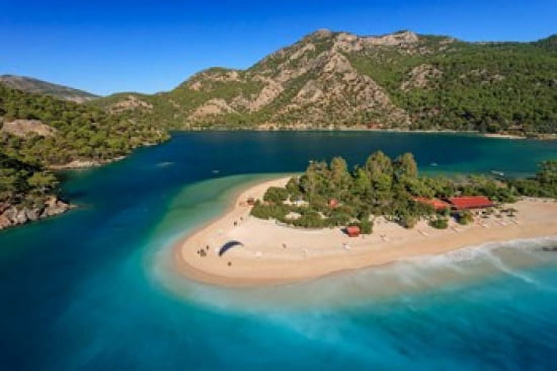 Oludeniz aerial Fethiye Turkey Canvas Art - Ali Kabas DanitaDelimont (25 x 17)