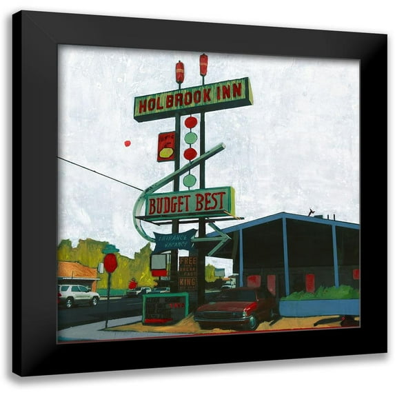 Olukman, Ayline 15x15 Black Modern Framed Museum Art Print Titled - Holbrook Inn Motel (Arizona)