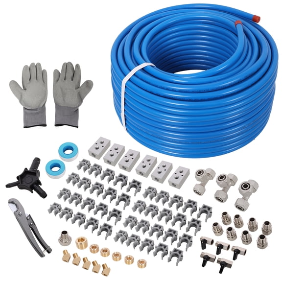 Olurrisa 1/2" x 200ft Air Compressor Piping, High Quality PEX-AL-PEX Tubing, Air Hose Kit Air Compressor Accessories,Blue Tubing