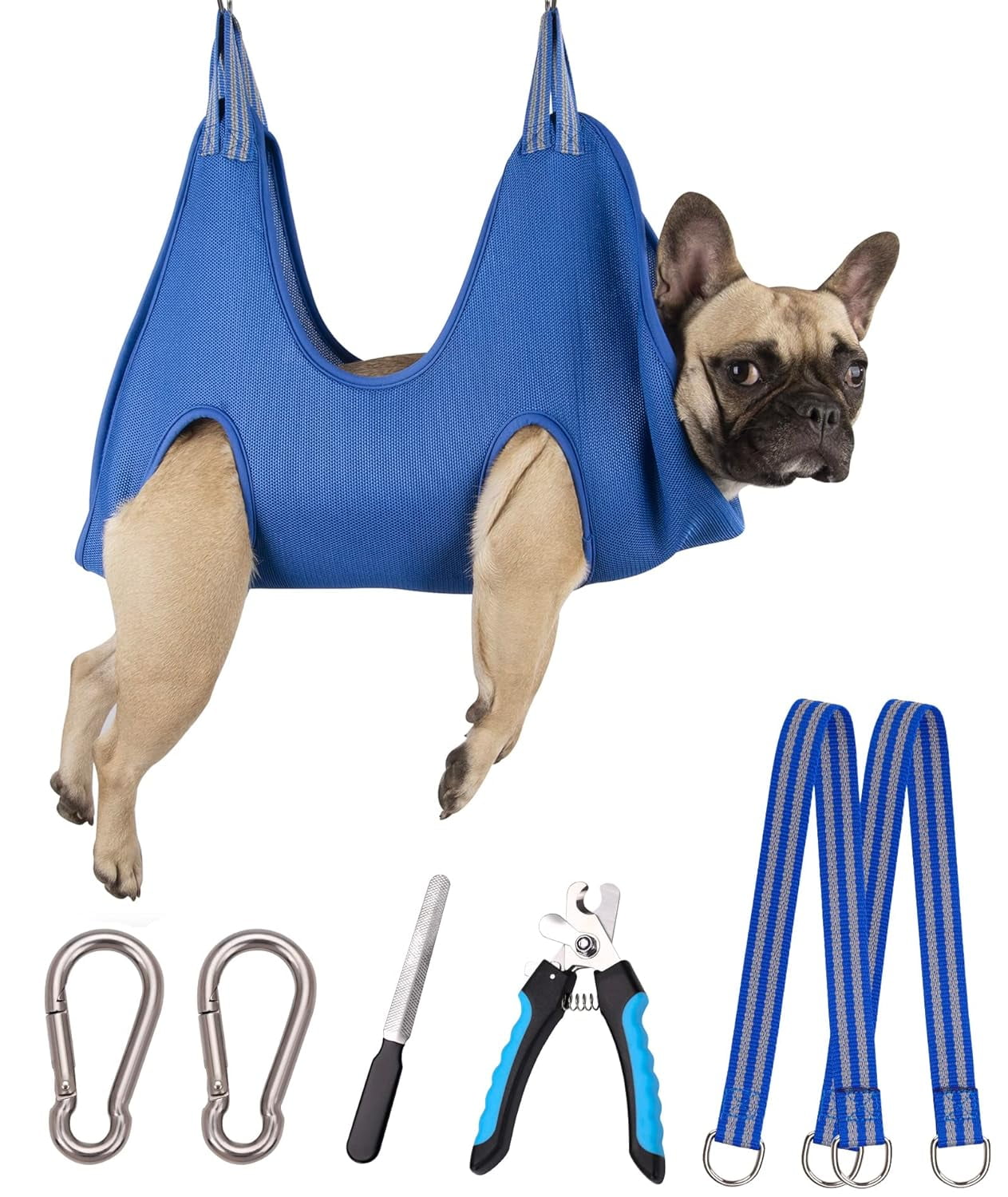 Olurrisa 10 in 1 Small Dog Grooming Hammock - Dog Grooming Hammock Harness for Cats Dogs - Pet Grooming Hammock Sling Helper Nail Trimming Clipping