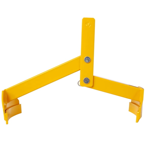 Olurrisa 100 lb Capacity Steel Drum Lifter - Heavy Duty Yellow Tongs for 30/55 Gallon Barrel Handling (Hoist-Compatible)