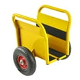 thumbnail image 1 of Olurrisa 1000 LB Capacity Panel Dolly with Auto-Clamp Design, Yellow Slab Cart with 10" Flat-Free Tires, All-Terrain Movement for Heavy Drywall and Construction Materials, 1 of 9