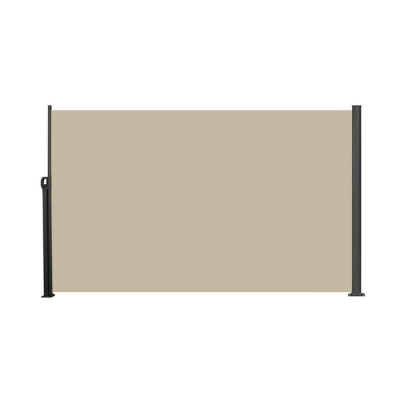 Olurrisa 118" Retractable Side Screen Awning, Beige UV-Resistant Waterproof Privacy Shade for Patio, Garden & Balcony
