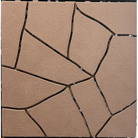 Olurrisa 12" Patio Deck Tiles, Diy Module Interlocking Decking Tiles Floor Tile Outdoor And Indoor,Easy And Quick Installation Court Tiles For Porch Poolside Balcony Backyard 44pcs Red Brown