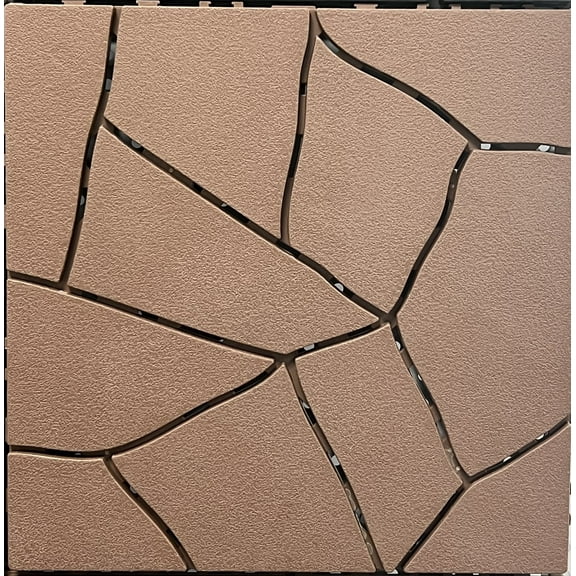 Olurrisa 12" Patio Deck Tiles, Diy Module Interlocking Decking Tiles Floor Tile Outdoor And Indoor,Easy And Quick Installation Court Tiles For Porch Poolside Balcony Backyard 44pcs Red Brown