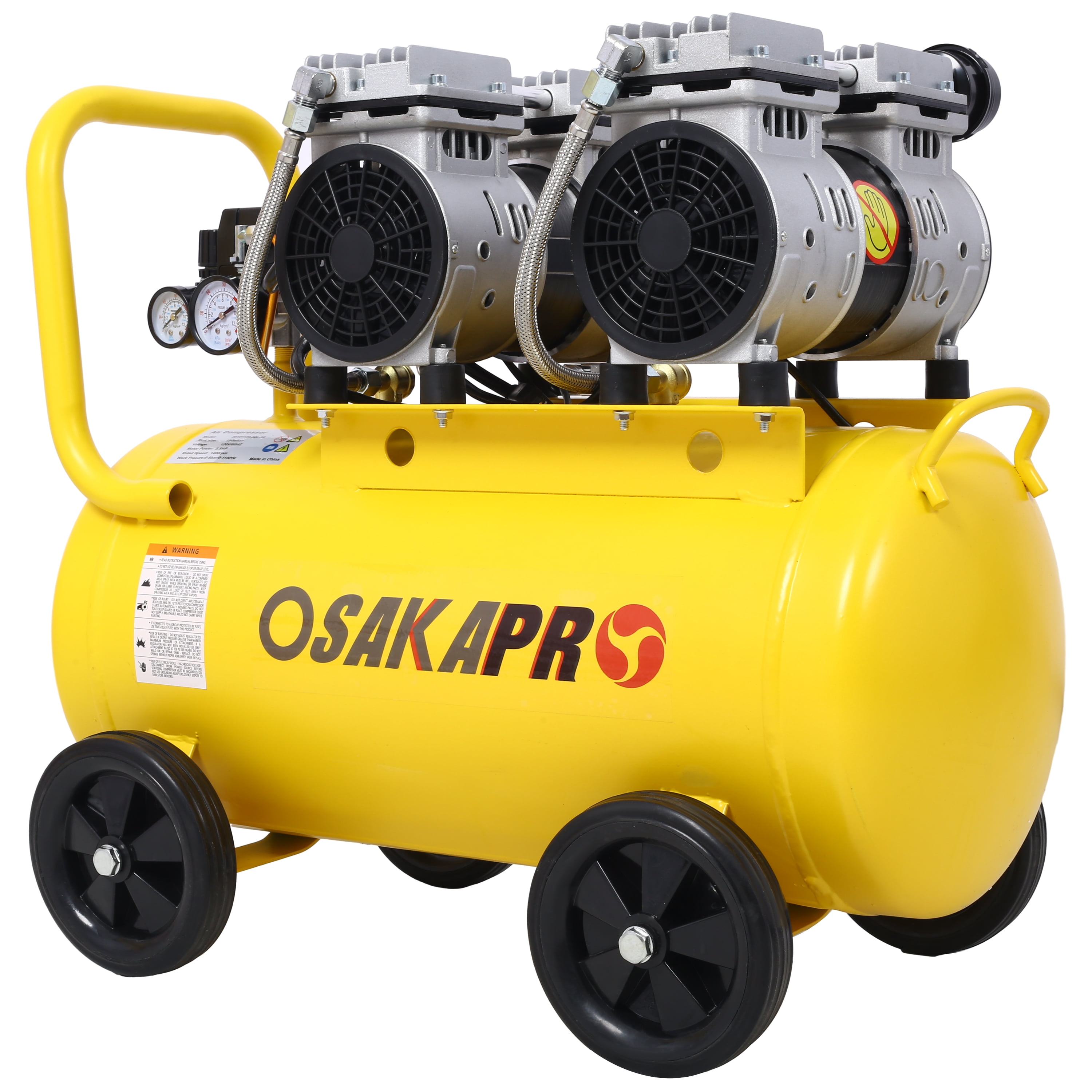 Olurrisa 2.5 HP Silent Air Compressor 13 Gallon, OilFree, Electric