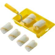 Olurrisa 2-inch Paint Roller- Mini Plastic Paint Tray Set, Mini Roller Frame, Microfiber Roller Covers, Touch Up Trim Kit with Tray Paint Roller Painting Decorating Kit