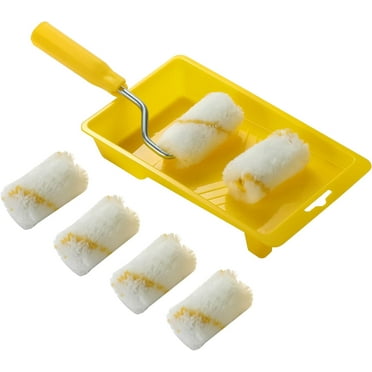 Olurrisa 2-inch Paint Roller- Mini Plastic Paint Tray Set, Mini Roller Frame, Microfiber Roller Covers, Touch Up Trim Kit with Tray Paint Roller Painting Decorating Kit