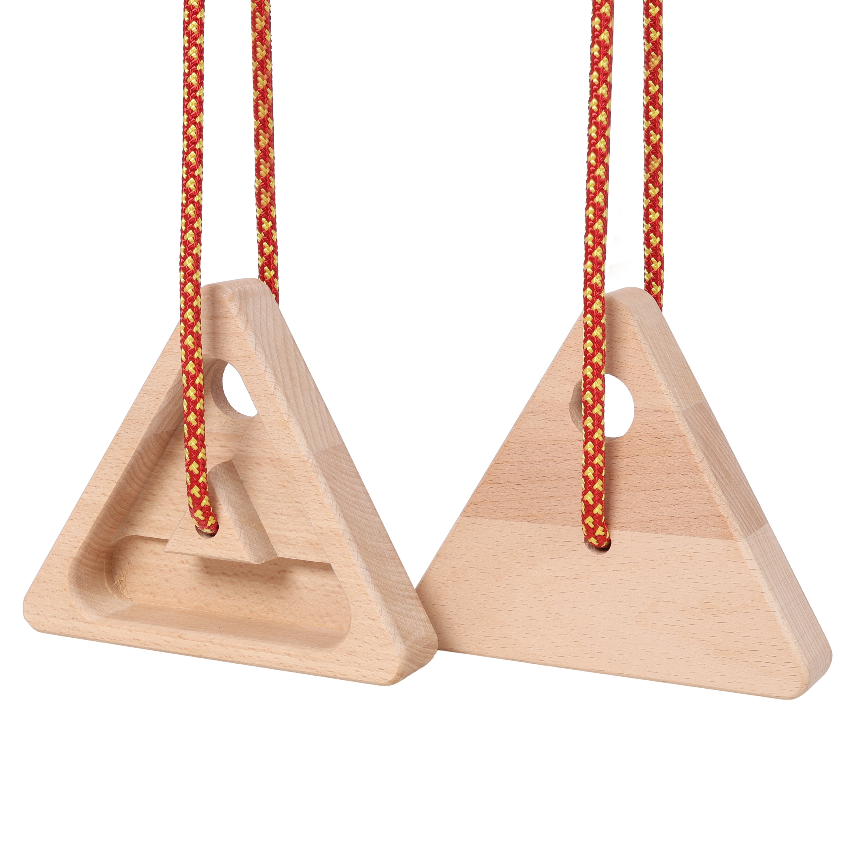 Olurrisa 2Pcs Triangle Climbing Hangboard With Rope, Training Finger Grip,Fingerboard Rock Climbing for Outdoor Home