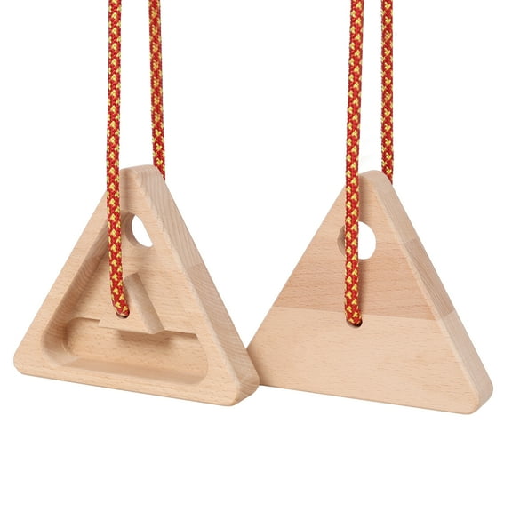 Olurrisa 2Pcs Triangle Climbing Hangboard With Rope, Training Finger Grip,Fingerboard Rock Climbing for Outdoor Home
