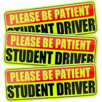 Olurrisa 2pcs Magnet for Car, Please Be Patient Student Driver, New Driver Stickers Universal for Vehicles (Orange) , Magnetic Reflective Driver Sticker