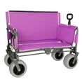 thumbnail image 1 of Olurrisa 3-in-1 Heavy-Duty Convertible Folding Wagon Cart with Bench Seat & Storage - 500lbs, 180L Capacity Utility Wagon, All-Terrain Wheels for Camping, Beach, Sports, Garden, Fish, Purple, 1 of 8