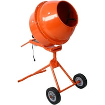 Olurrisa 370W Portable Electric Concrete Mixer 4.6 cu/ft - Wheelbarrow Style with Handle & Wheels for Cement, Mortar, and DIY Construction Projects