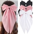 thumbnail image 1 of Olurrisa 3PC Large Hair Bows for WomenLarge Hair Barrettes Ribbon for Girls Giant Long Bow Hair Clips Ponytail Holder Silk Big Hair Clips Accessories for Women, 1 of 8