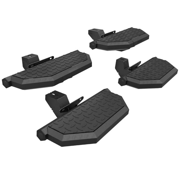 Olurrisa 4-Piece Running Boards for 2018-2025 Jeep Wrangler JL & 2020-2025 Gladiator JT, Black Hexagonal Tube Design, 700LB Capacity, Dual-Stair Layout