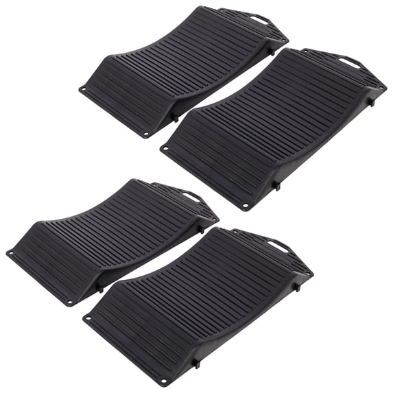 Olurrisa 4PACK Tire Saver Ramps,Wheels Tire Saver Ramps,Anti-Slip Hard Plastic Design,Black
