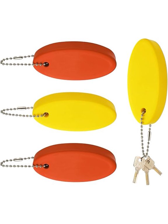 4pcs Boat Key Floating Keychain, Oval Floating Keychain for Boat Keys Floating Keychain for Boating Fishing Surfing
