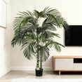 Fake Plaster Tree Olurrisa 6FT Artificial Palm Tree with Black Plastic Pot, Tropical Fake ...