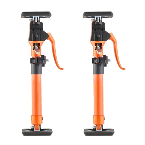Olurrisa Cabinet Jack Support Pole 2-Pack, 15.75-23.6 in Steel Telescopic Quick Support Rod, 220 lbs Capacity 3rd Hand System for Installing Cabinets & Lifting Drywall, Black+Orange