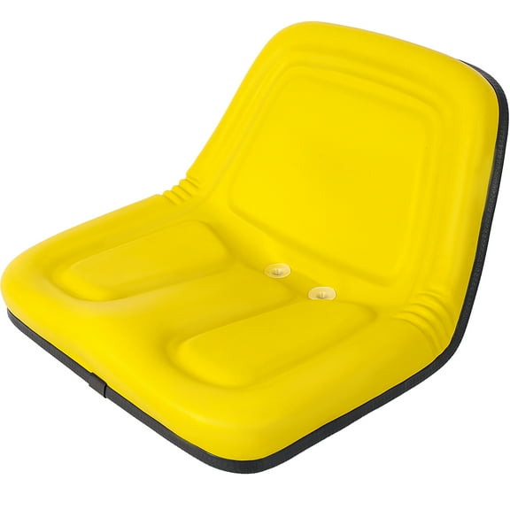 Olurrisa Deluxe Mower Tractor Seat Compatible with John Deere, Kubota, Allis-Chalmers, Bobcat, Case-IH, Ford New Holland, White, Oliver, Mpl, Moline, Massey Ferguson High Back ,with slide (Yellow)