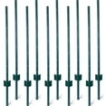 thumbnail image 1 of Olurrisa Fence Posts 4Feet - 10Pack, Heavy Duty Metal Fence Post with U-Channel, Steel Fence U-Post for Holding Garden Wire Fence, Corner Anchor Posts etc., 1 of 9