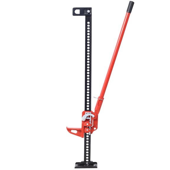 Olurrisa High Lift Farm Jack, 48" Utility Farm Jack, 7000 lbs Capacity Ratcheting Off Road Utility Jack, Heavy-Duty Farm Jack for Tractor, Truck, SUV, Bumper Lift, RED