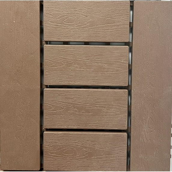 Olurrisa Interlocking Deck Tiles, 44 Pack Patio Deck Tiles, 12"x12" Waterproof Outdoor Flooring All Weather Use, Patio Floor Decking for Porch Poolside Balcony Backyard