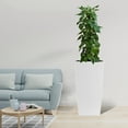 thumbnail image 1 of Olurrisa Large 30 Inch Tall Plant Pot, White Self-Watering Planter with Inner Tray and Water Monitor, Faux Rattan Design for Patio, Garden, and Indoor Decor, 1 of 12