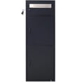 thumbnail image 1 of Olurrisa Large Steel Freestanding Floor Parcel Package Drop with Locking Letterbox Drop Mail Box with Multi Compartments, Black, 1 of 9