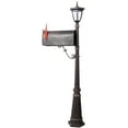thumbnail image 1 of Olurrisa Mailbox/Post Light Combination Kit , Post with Mailbox, Fluted Base, Decorative Modern Mailbox with Post, Stratford Heavy Duty Cast Aluminum Mailboxes for Outside,, 1 of 9