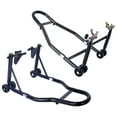 thumbnail image 1 of Olurrisa Motorcycle Stand 1000LB Sport Bike Front and Rear Wheel Lift Swingarm Paddock Stands Black U, 1 of 9