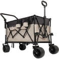 thumbnail image 1 of Olurrisa Multi-Functional Push-Pull Folding Wagon Cart with Rotating Handle & 360° All-Terrain Wheels – Heavy-Duty, Adjustable Design, 1 of 8