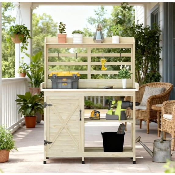 Olurrisa Potting Bench,Wooden Potting Bench