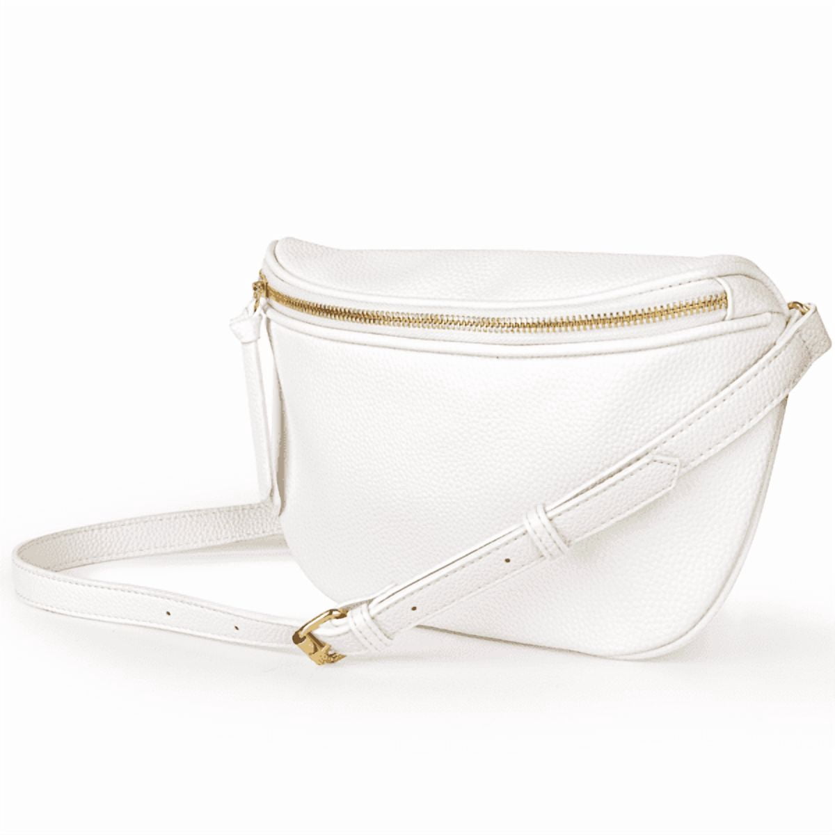 Olurrisa Saddle Crossbody Bags for Women, PU Leather Saddle Satchel Bag Fanny Pack and Cross Body Purse-White