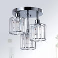 thumbnail image 1 of Olurrisa Semi Flush Mount Ceiling,3-Light Kitchen Mount,Hallway Light Fixtures Ceiling with Clear Crystal Shades for Kitchen Entryway Bedroom Bathroom Foyer, 1 of 9