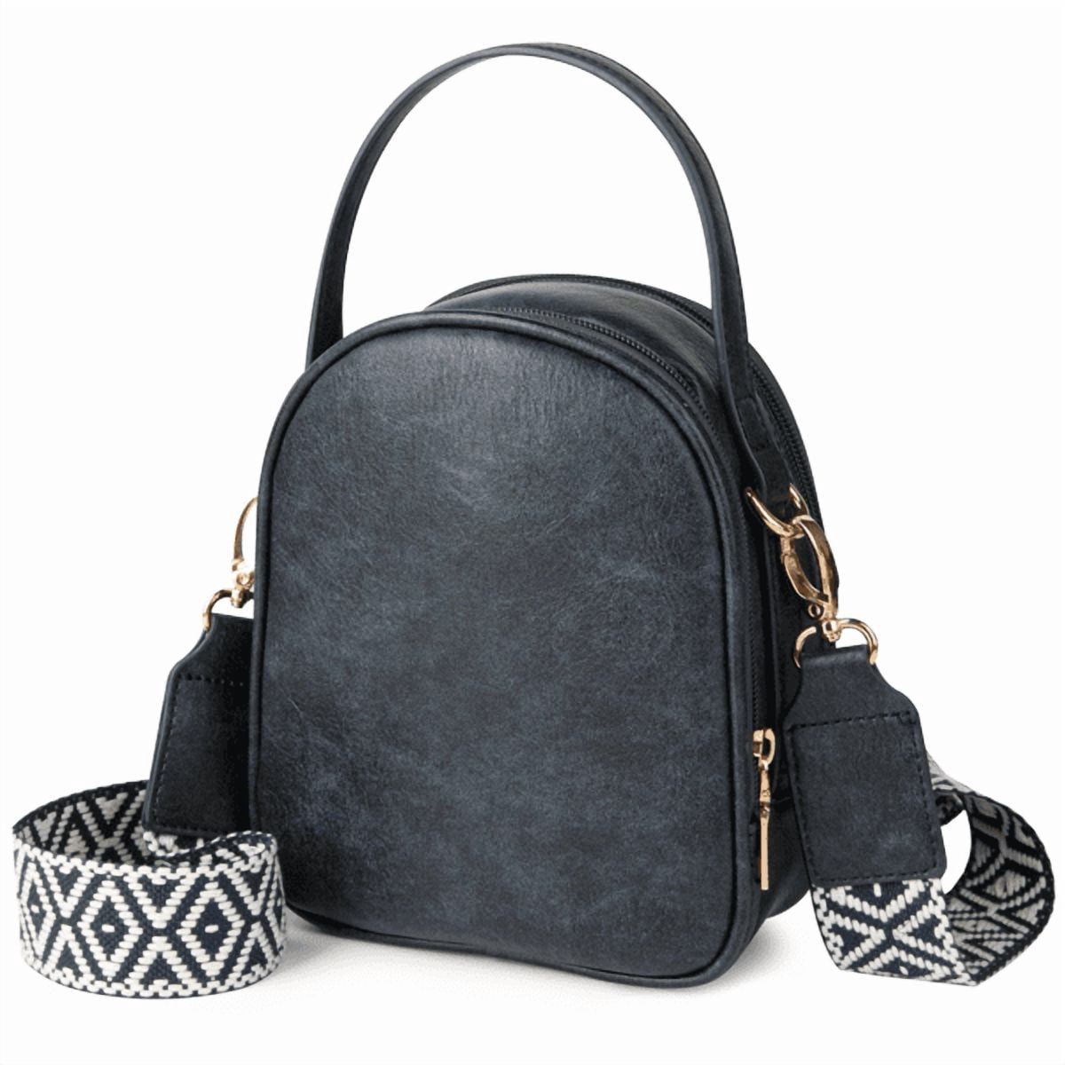 Olurrisa Small Sling Bag For Women: Small Crossbody Bag for Women with Handle and Adjustable Strap, Cell Phone Purse Cross body with 2 Zipper Pockets-Dark Blue