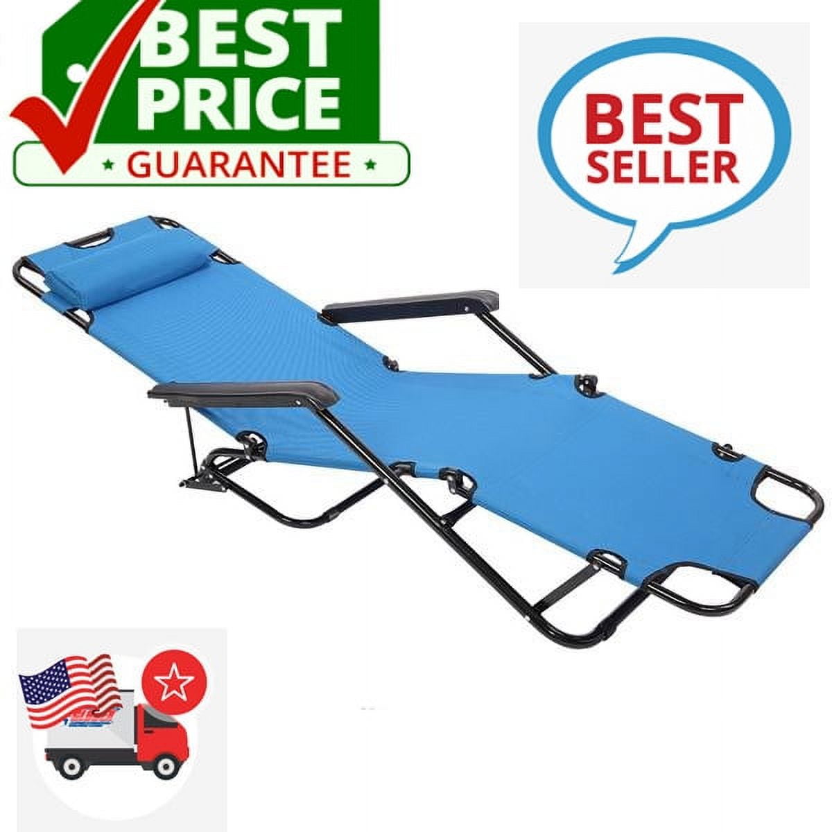 Olurrsia Outdoor Padded Adjustable Zero Gravity Folding Reclining