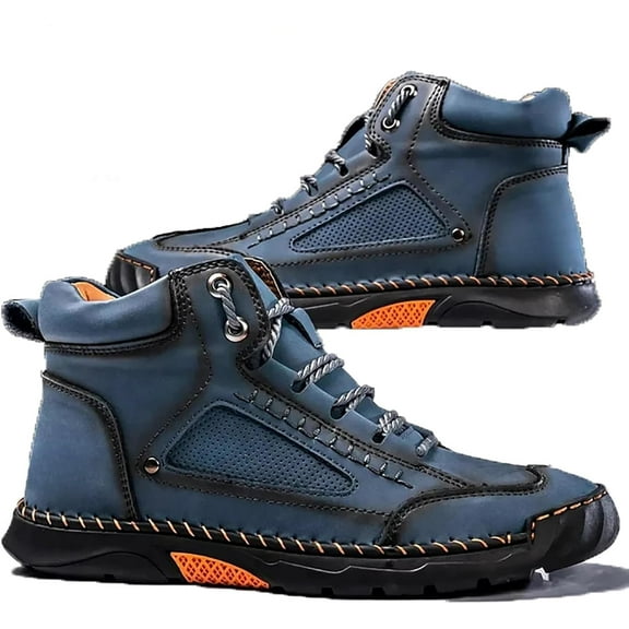 Olveros Boots, Men's Comfortable Handmade Leather Boots – Waterproof, Spacious Toe Box Outdoor Leather Shoes