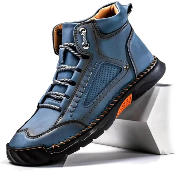 Olveros Boots, Mens Boots Casual, Olveros Men's Comfortable Handmade Leather Shoes, Men Waterproof Boots – Waterproof, Arch Support, Spacious Toe Box