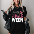 thumbnail image 1 of Olvira02 Summerween Shirt | Spooky Summer Halloween Tee | Cute Ghost Bat Watermelon Graphic T-Shirt | Retro Halloween in Summer Tee, 1 of 7