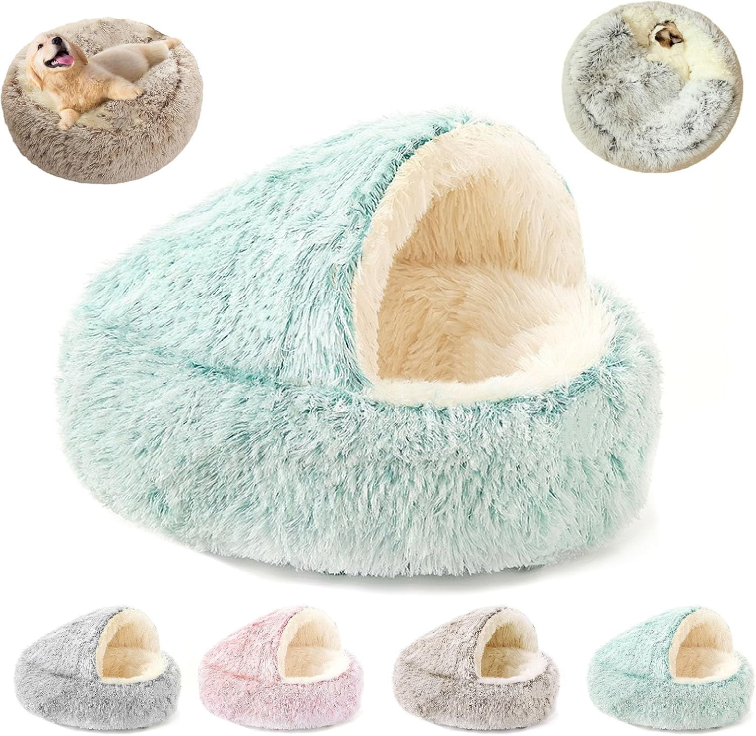 Kat Bed Huis Tent Warming Voor Indoor Katten Opvouwbare Kalmerende 2In1 Kitty Bed Zachte Kat Kussen Kussen Voor Kleine Huisdier CW49
