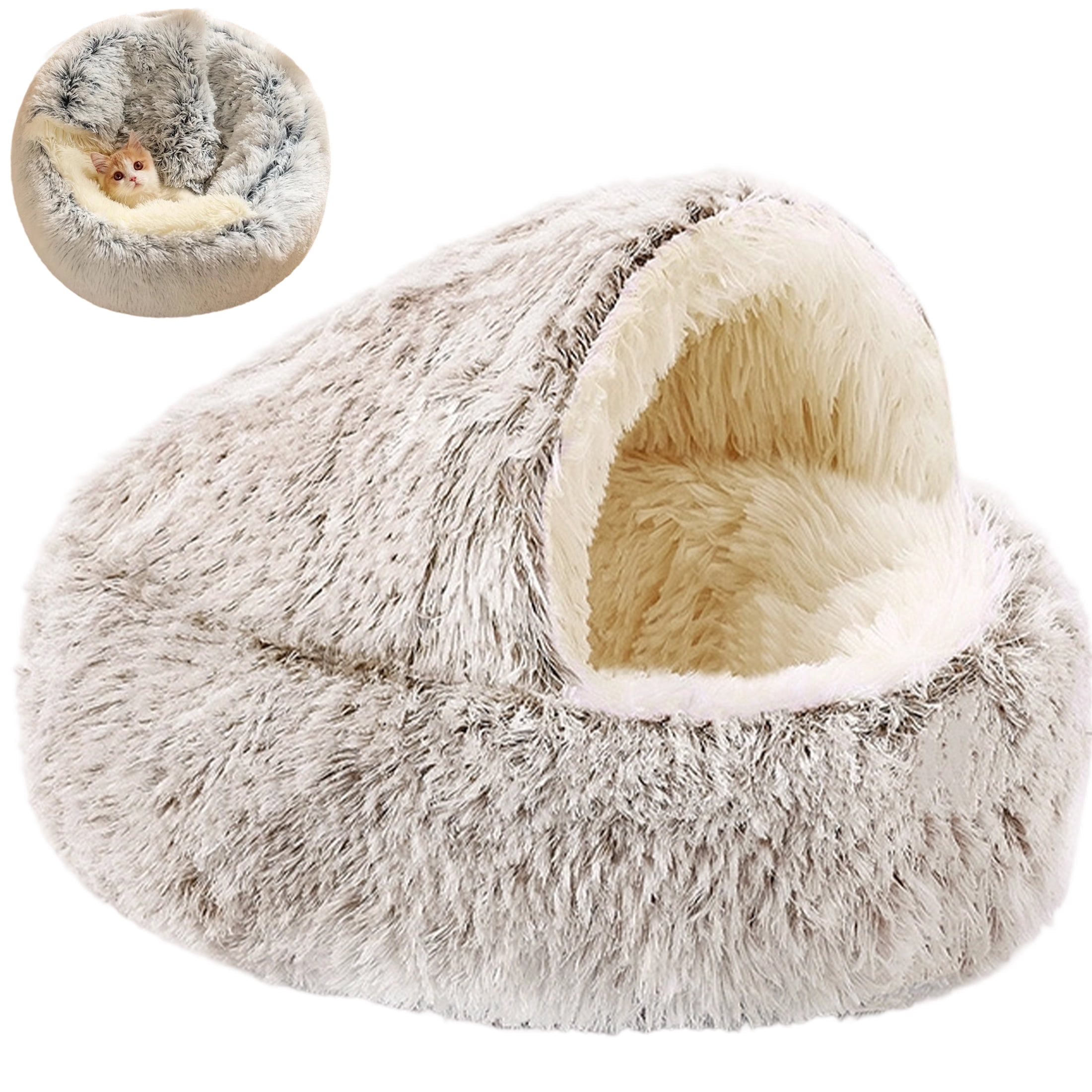fqmyyxgs Cozy Cocoon Dog Bed,Cozy Cocoon Pet Bed for Dogs,Cat Dog Bed with Cover,Plush Dogs Beding Cave for Small Medium Large